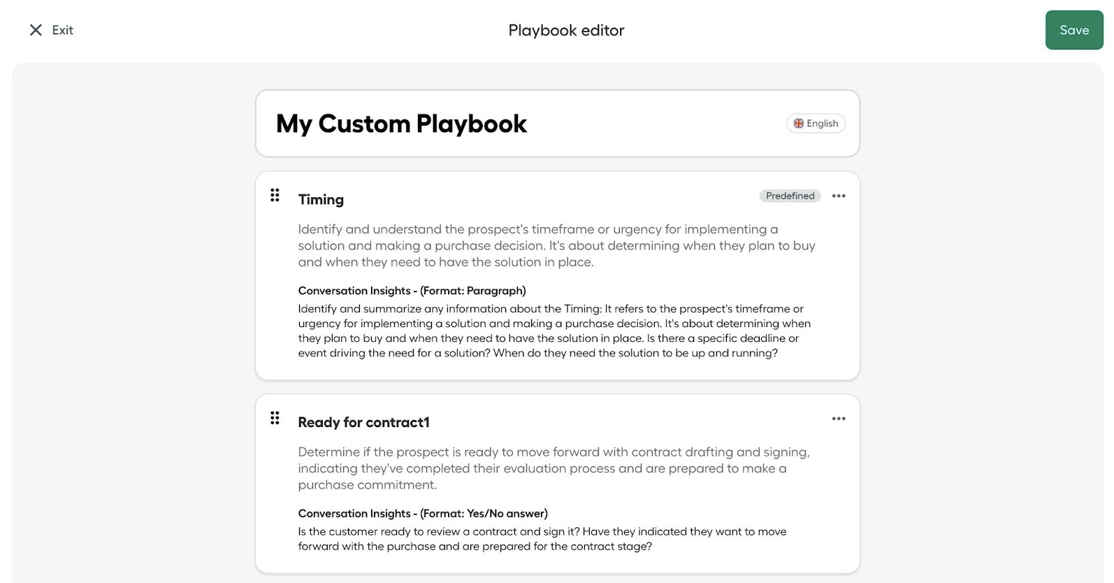 Image showing how multiple topics appear in My Custom Playbook