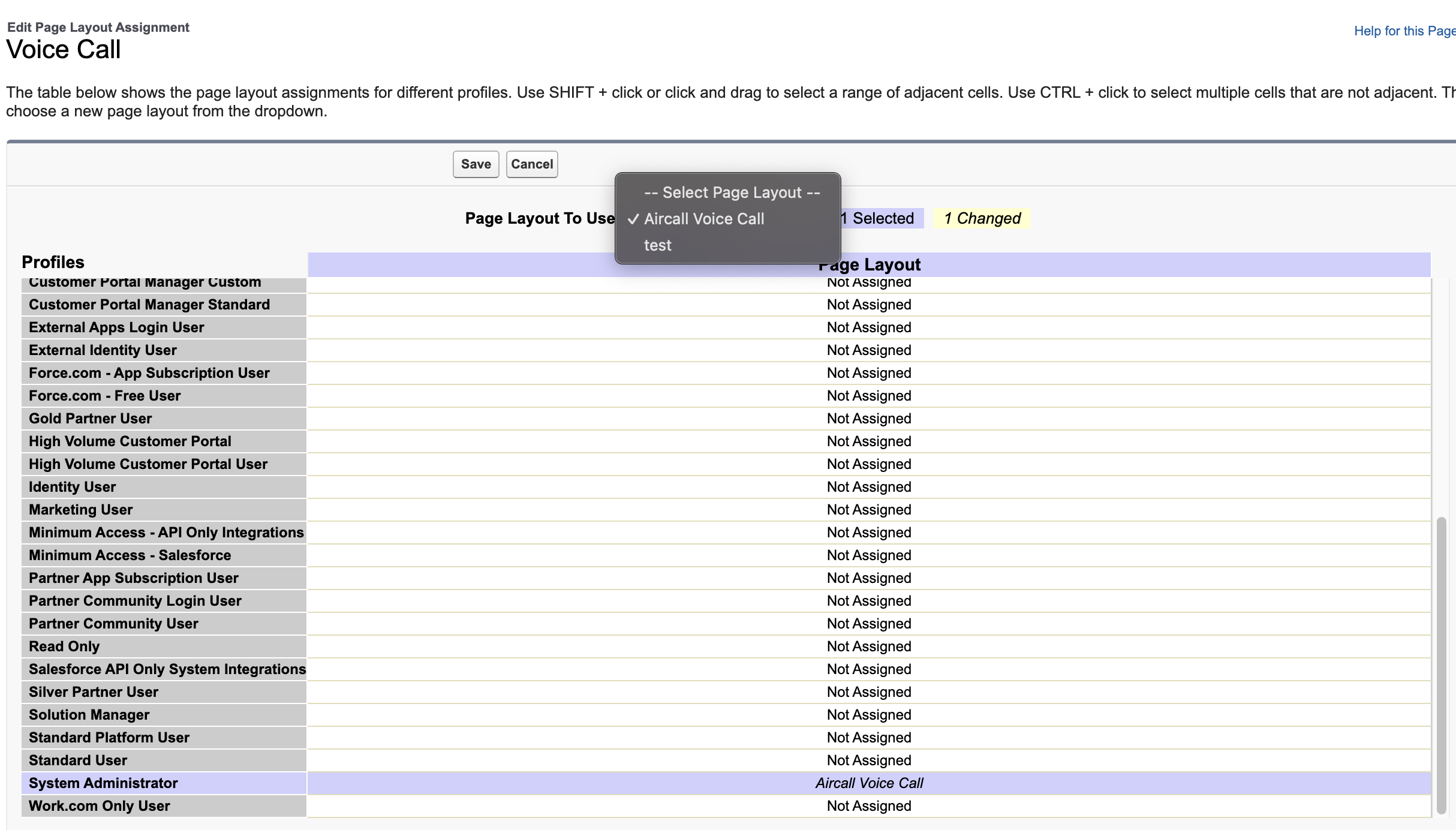Image showing the voice call page layout to use