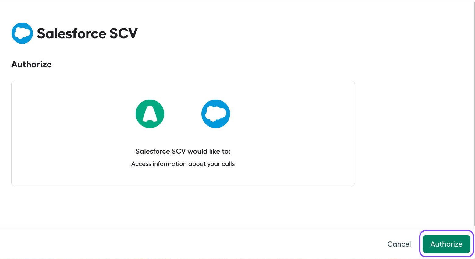 Image showing authorize button
