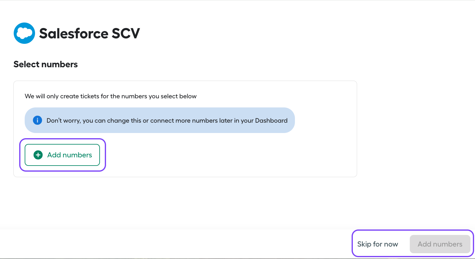 Image showing Select numbers section