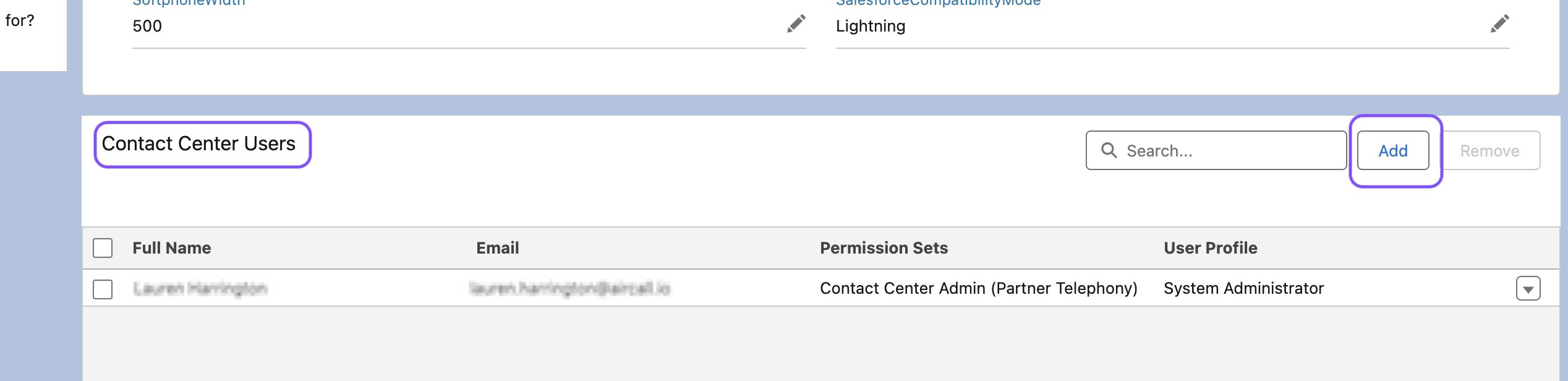 image showing the contact center users
