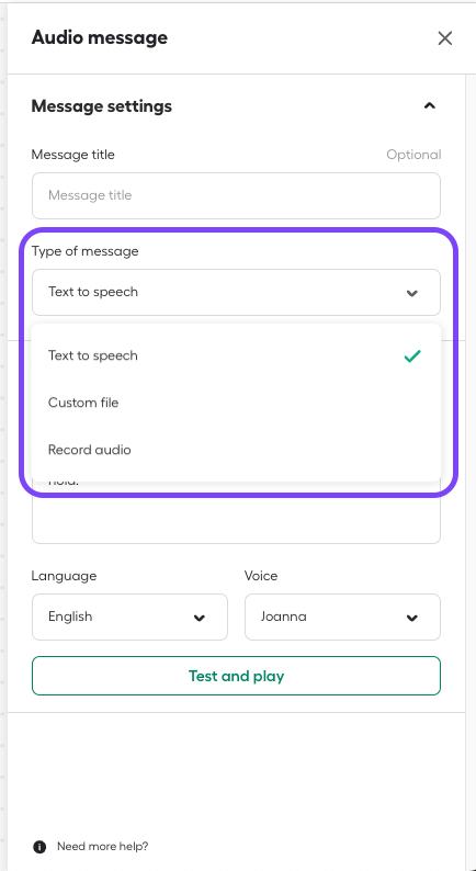 Image showing 3 types of messages