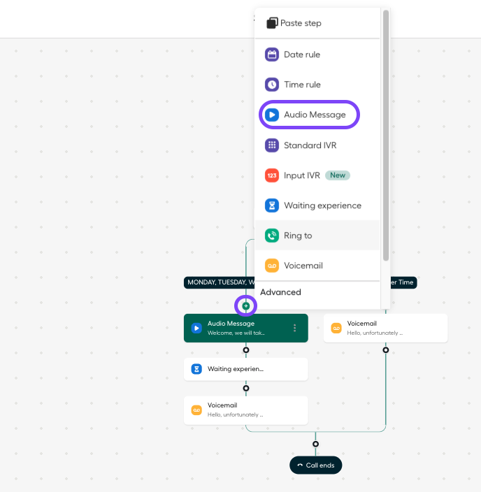 image showing how to add a new message