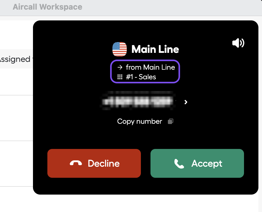 Image showing the IVR key in the call view