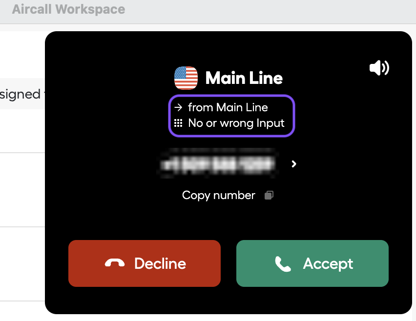 Image showing an invalid key in the call view