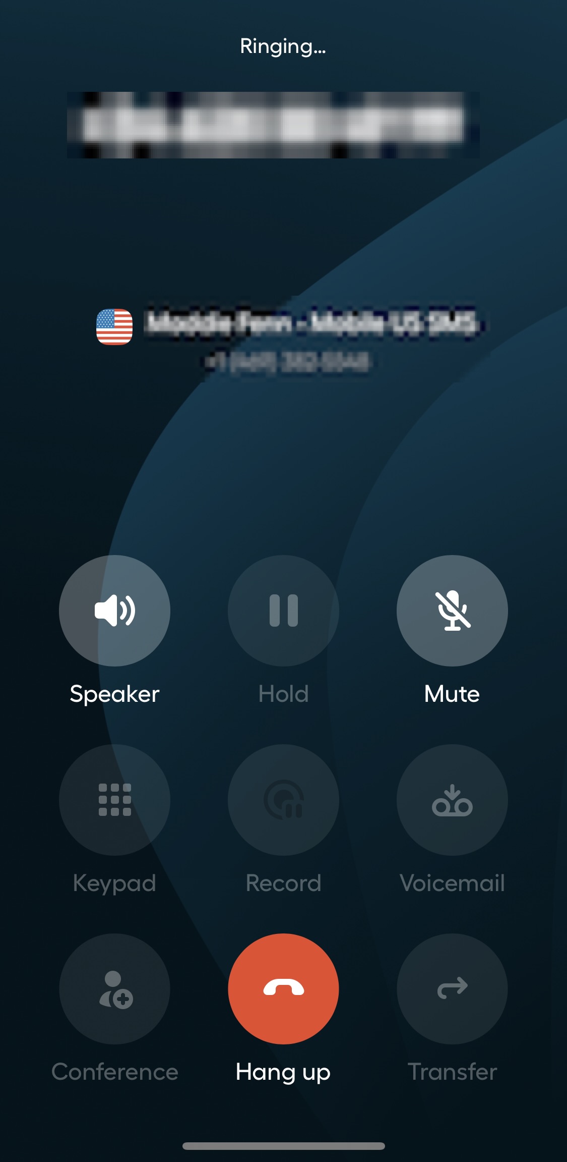 Image showing in-call view
