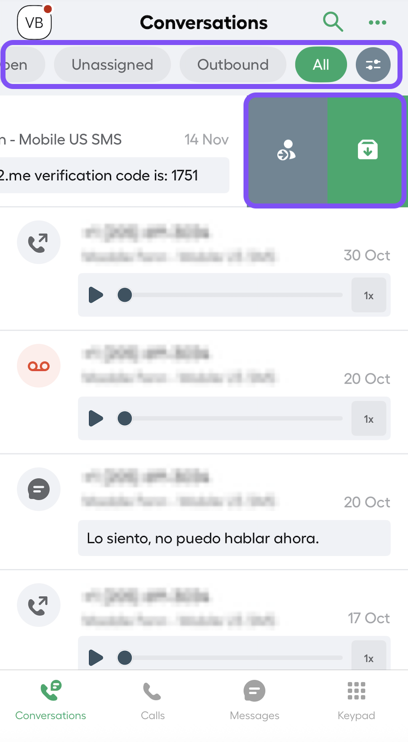 Image showing conversation page view