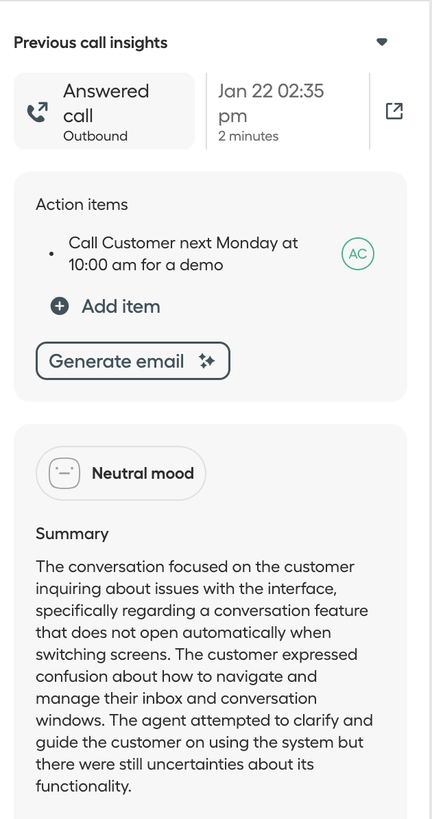 Image showing where to find the generate email button