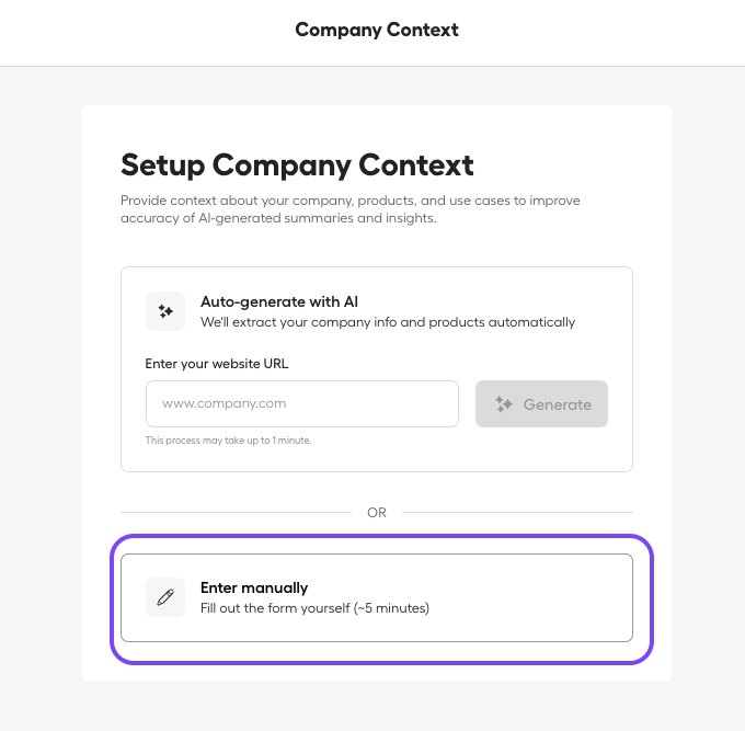 Image showing the enter manually option