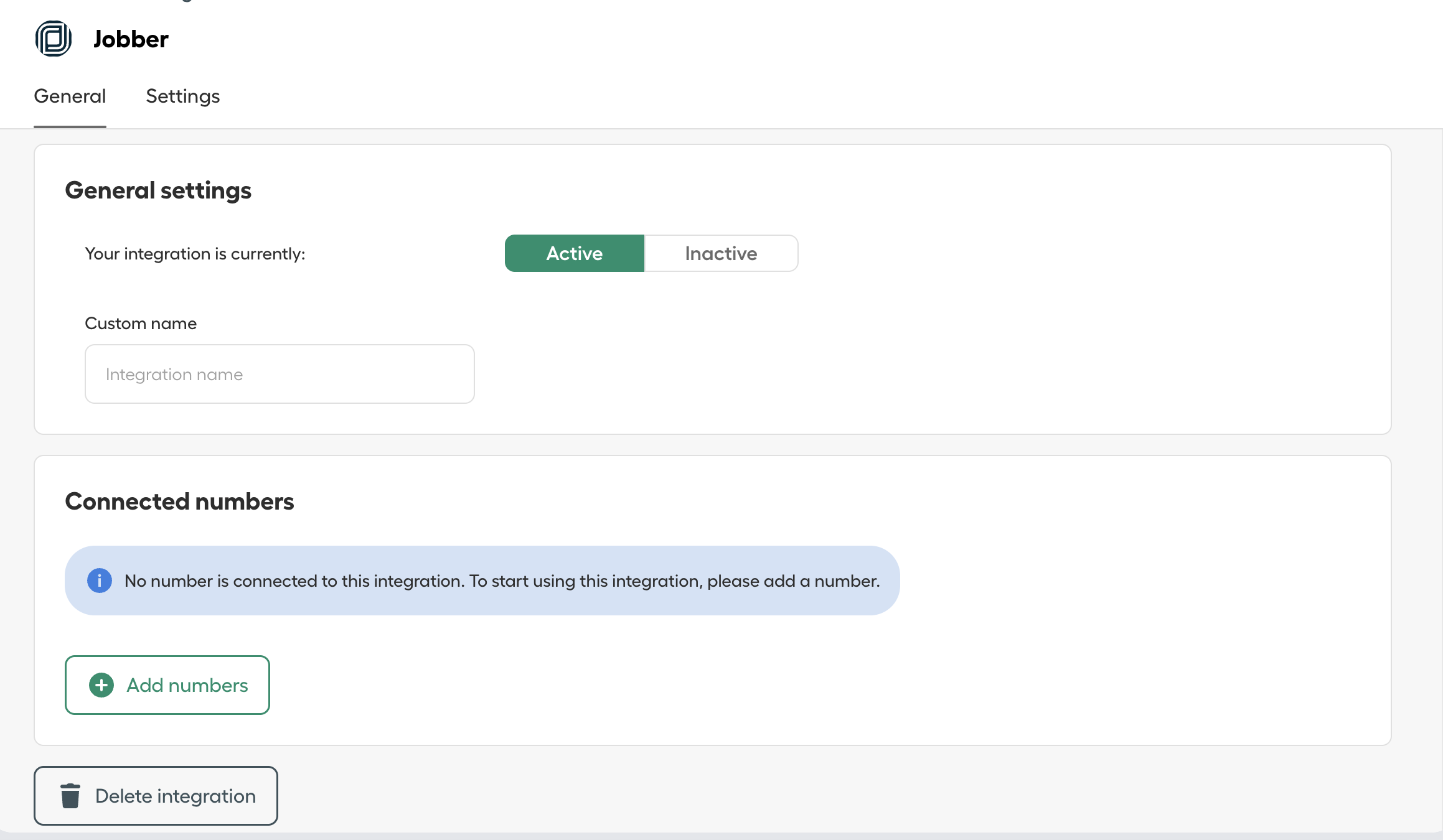 active integration toggle
