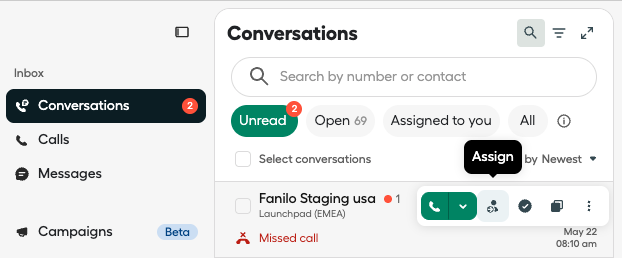 image showing assign button