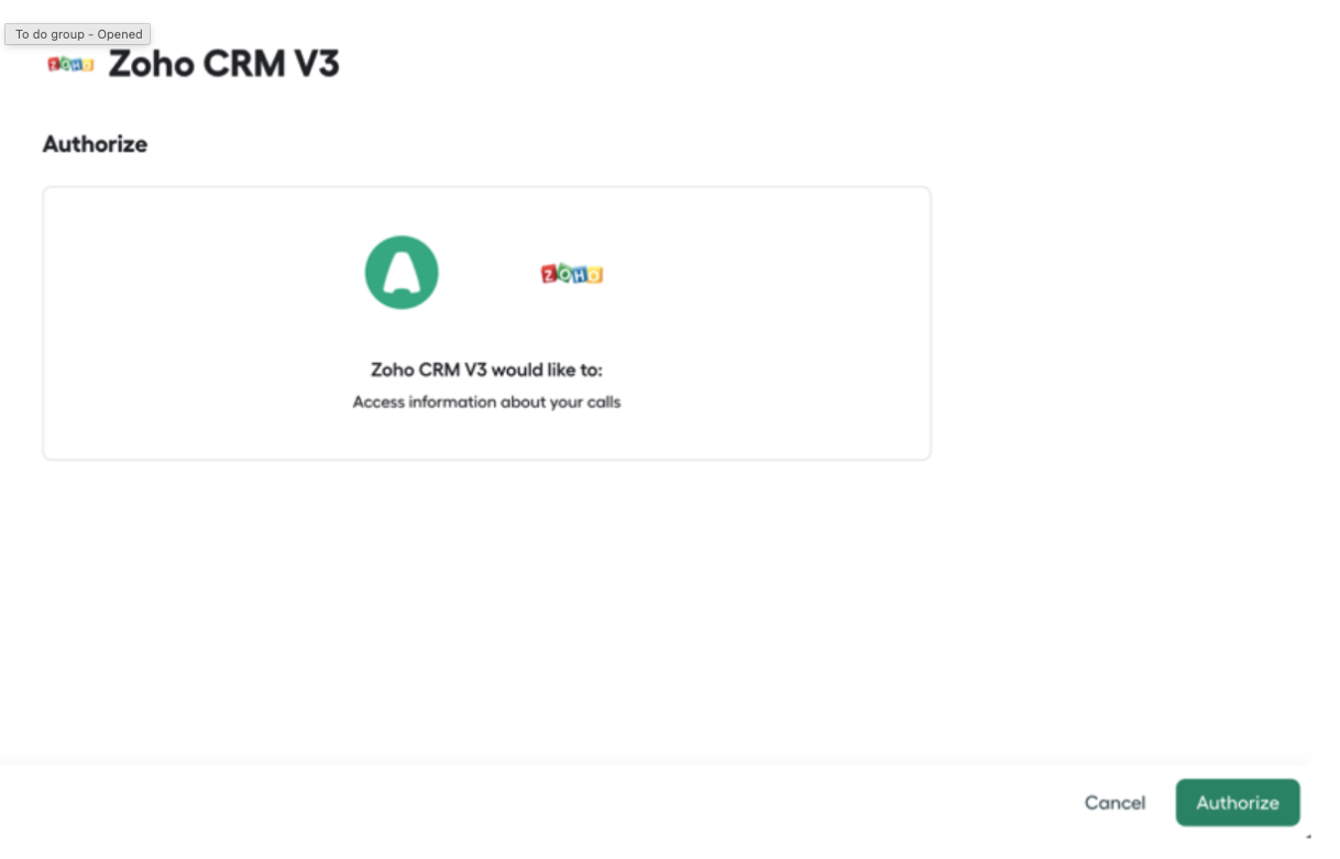 Image showing authorize button