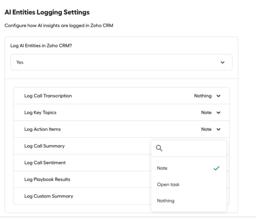 Log AI entities option YES