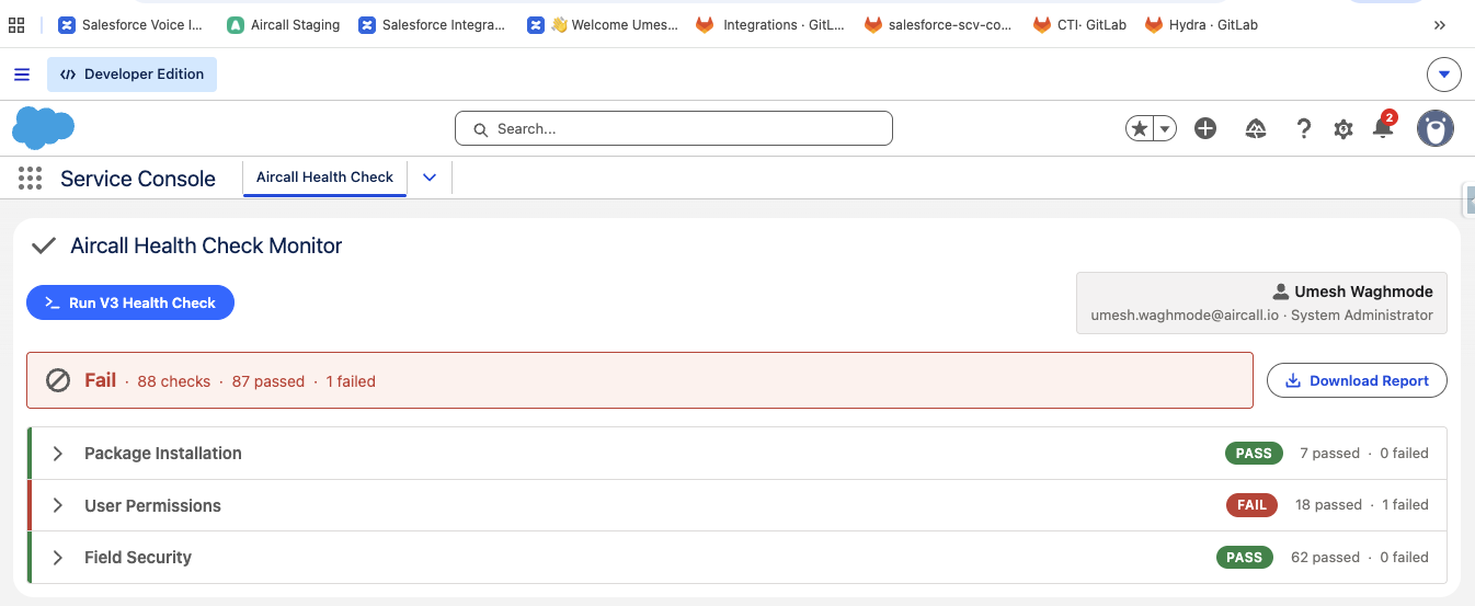 image showing How to run the Health check