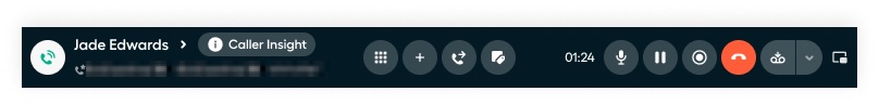 in-call tool bar